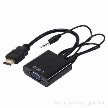 HDMI to VGA Connectors with Audio Output and Power Charging
